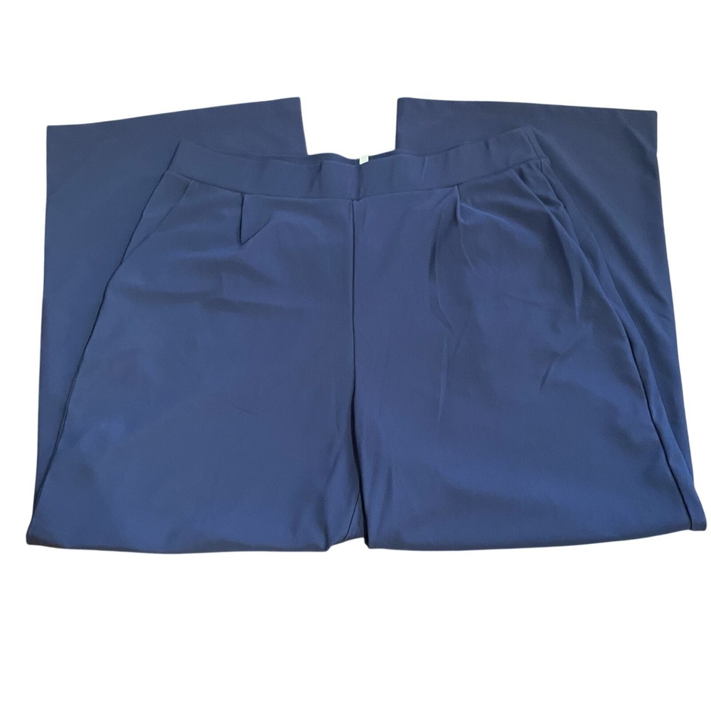 Halara NWT Navy Stretch Work Pants XL Petite Business Casual Front Pleat Pockets